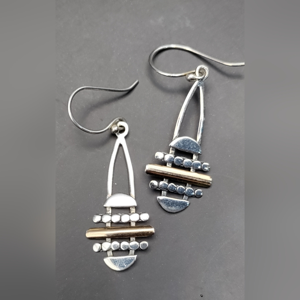 NOVICA 18K Gold and Sterling Silver Earrings. small and dainty for everyday wear